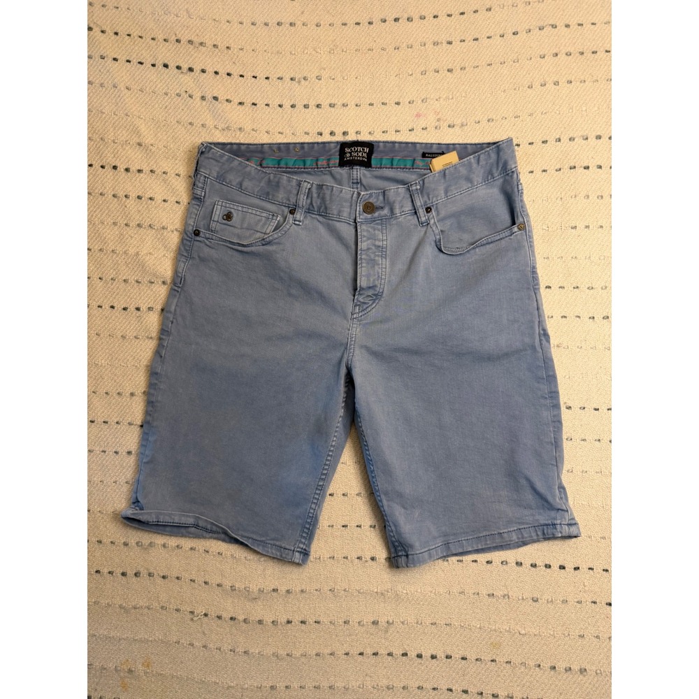 Scotch & Soda Ralston Slim Fit Denim Shorts Blue Mens 34 167300-22-PFMM-C81